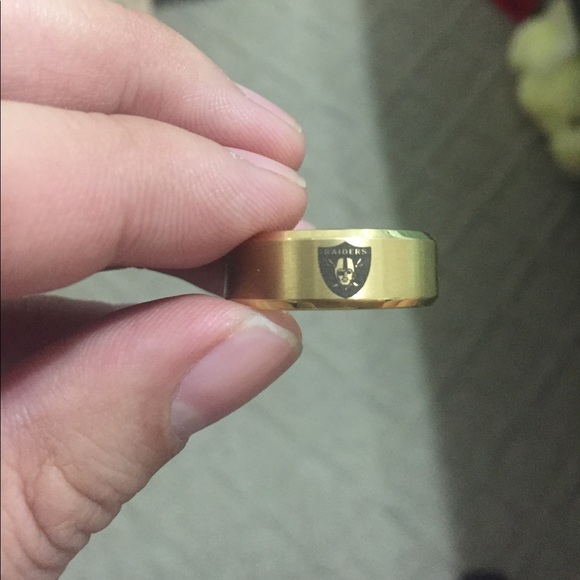 Gold Titanium Oakland Raiders Ring - Picture 2 of 3